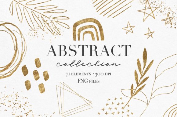 Download Gold Abstract Design Elements Clipart - Art Collection
