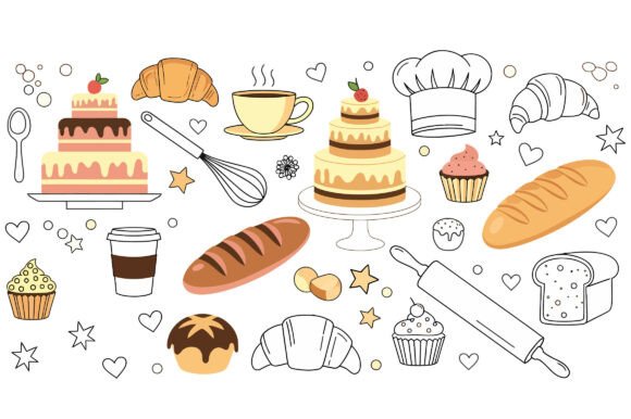 Download Bakery Doodle Clipart Bundle - Art Collection