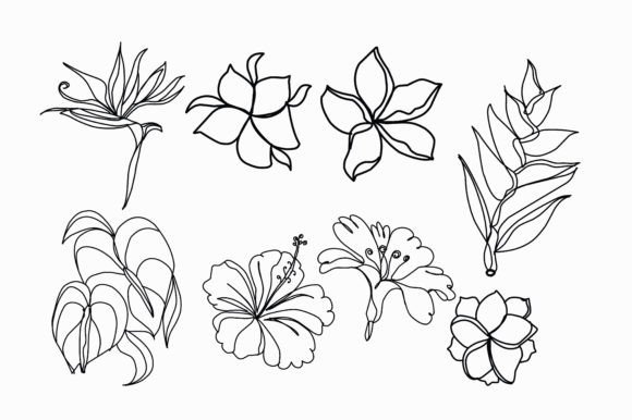 Download Mono Line Flower Aesthetic Art Bundle - Art Collection