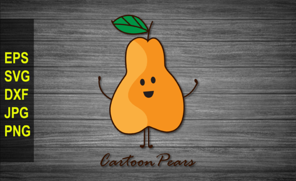 Download Cartoon Pear Fruits SVG Vector Clipart - Art Collection
