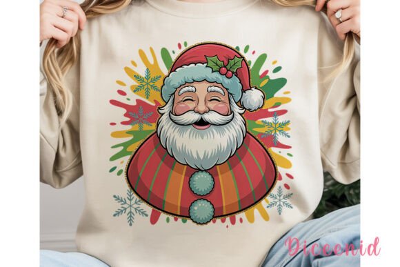 Download Glitter Splatter Santa PNG Clipart - Art Collection