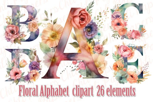 Download Floral Alphabet Clipart,Floral Letters - Art Collection