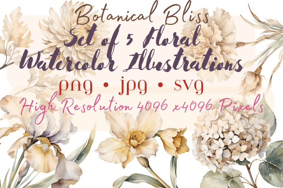 Download Earth Tones Watercolor Flowers Cliparts - Art Collection