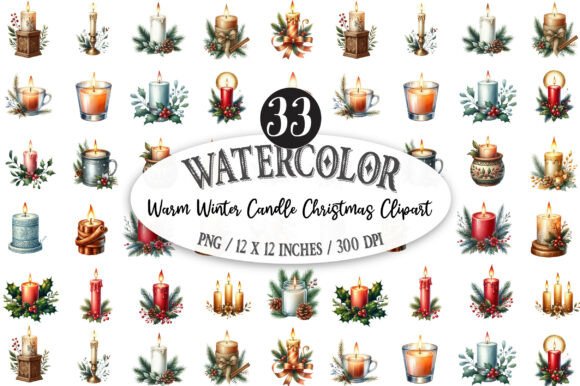 Download Warm Winter Candle Christmas Clipart - Art Collection