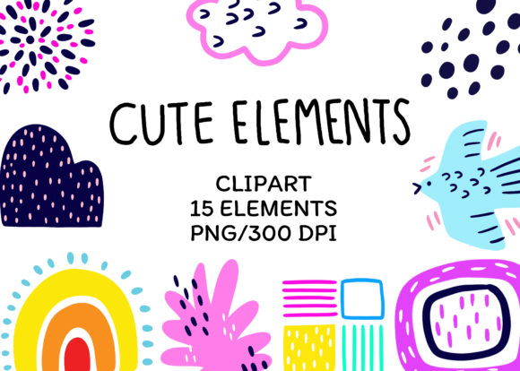 Download Cute Abstract Design, Elements, Clipart - Art Collection