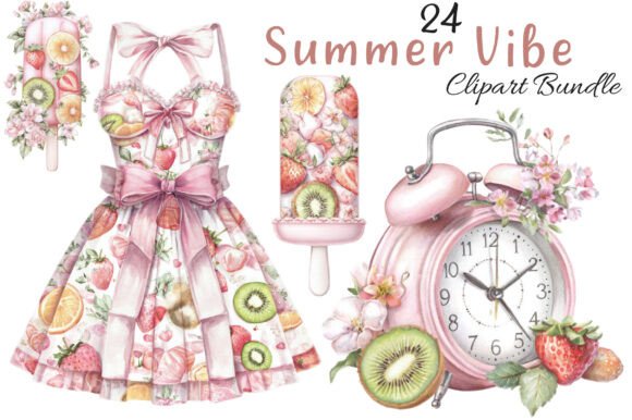 Download Watercolor Summer Vibe Clipart - Art Collection