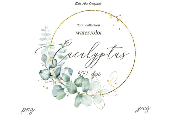 Download Eucalyptus Clipart Frame Watercolor - Art Collection