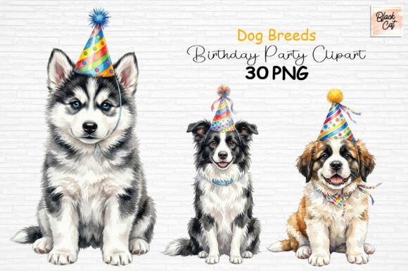 Download Dog Breeds Birthday Party Clipart PNG - Art Collection
