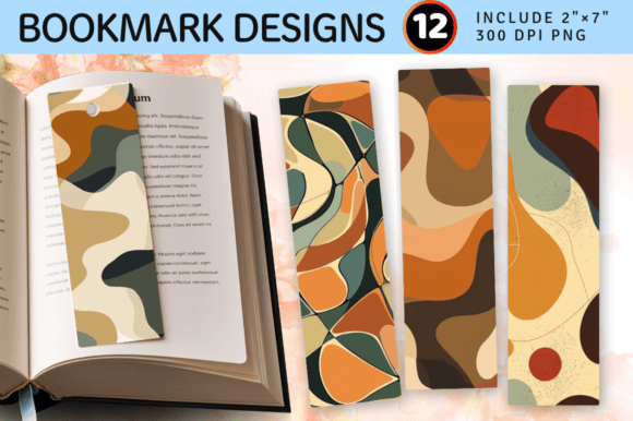 Download Earth Tones Abstract Shapes PNG Bookmark - Art Collection