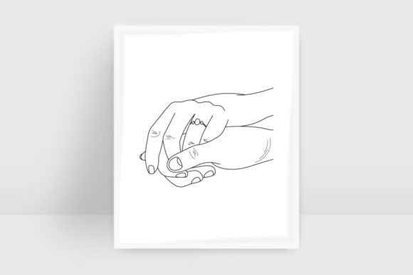 Download Holding Hands Line Art Illustrations - Art Collection