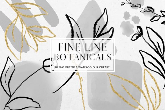 Download Fine Line Floral and Watercolour Clipart - Art Collection