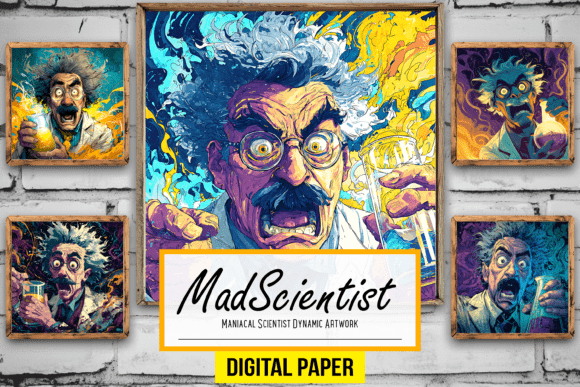 Download Maniacal Scientist Dynamic Art Backdrop - Art Collection