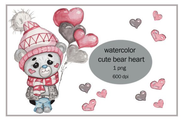 Download Cute Bear Heart Png - Art Collection