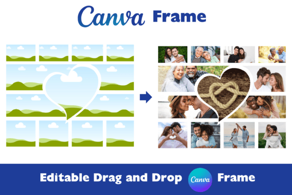 Download Heart Canva Frame Photo Collage - Art Collection