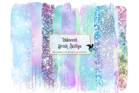 Download Iridescent Brush Strokes Clipart - Art Collection