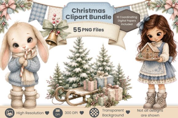 Download Winter Girls Clipart Bundle - Art Collection