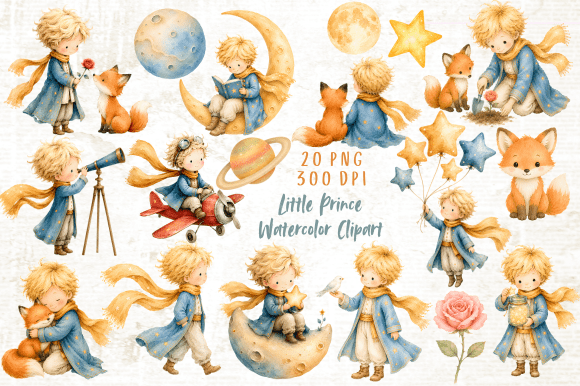 Download Little Prince Watercolor Clipart - Art Collection