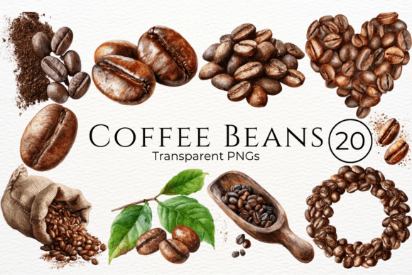 Download Coffee Beans Watercolor Clipart - Art Collection