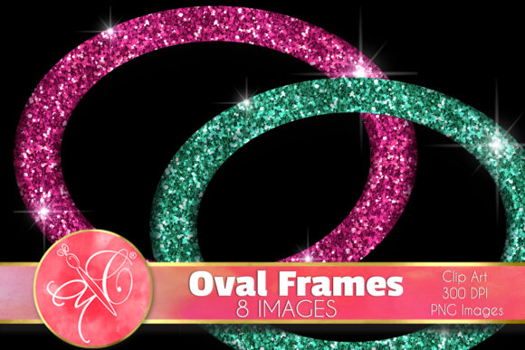 Download Glitter Oval Frames Clip Art - Art Collection