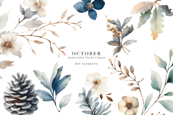 Download Watercolor Fall Clipart Diy Elements - Art Collection