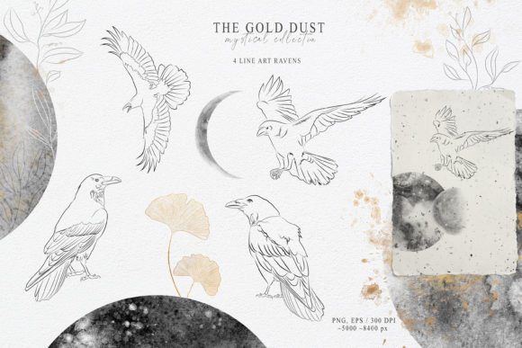 Download Fine Line Art Ravens Clipart - Art Collection