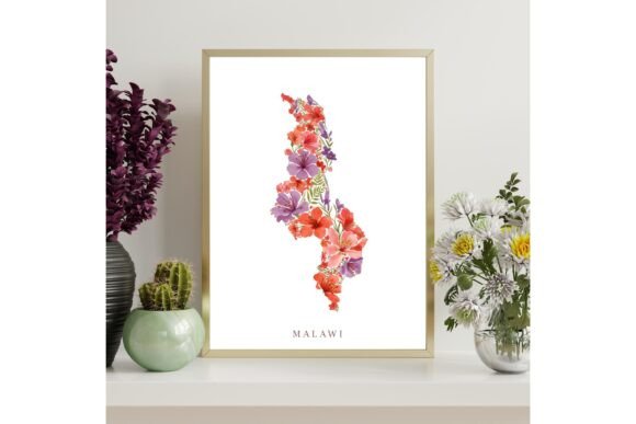 Download Malawi Map Printable Wall Art - Art Collection
