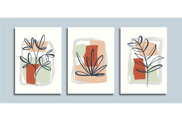 Download Wall Art Poster with Line Art Flower - Art Collection