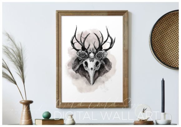 Download Sepia Skull / Boho / Printable Wall Art - Art Collection