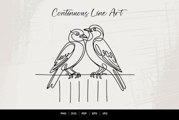 Download Two Birds Continuous Line Art Illustrati - Art Collection