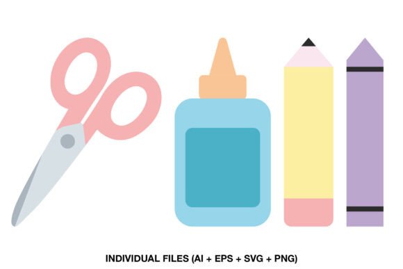 Download School Supplies Clipart SVG PNG - Art Collection