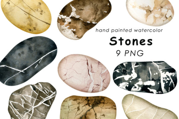Download Stones Watercolor Clipart PNG - Art Collection