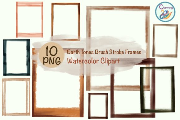 Download Watercolor Frames : Earth Tones - Art Collection