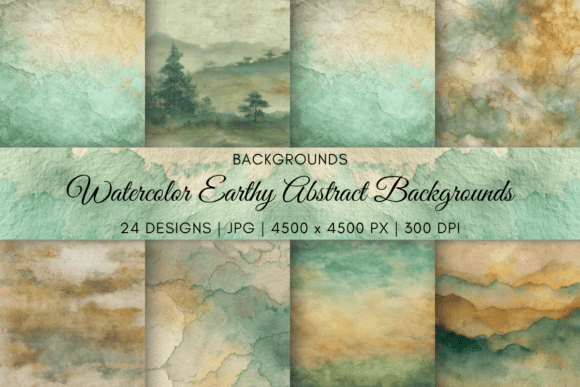 Download Watercolor Earthy Abstract Backgrounds - Art Collection