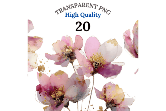Download 20 Abstract Watercolor Floral Clipart - Art Collection