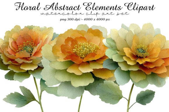 Download Floral Abstract Elements Clipart - Art Collection