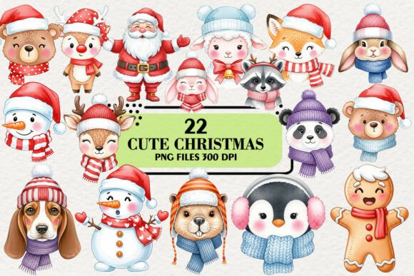 Download Cute Christmas Clipart Bundle - Art Collection