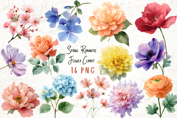 Download Spring Romantic Flower Clipart PNG - Art Collection