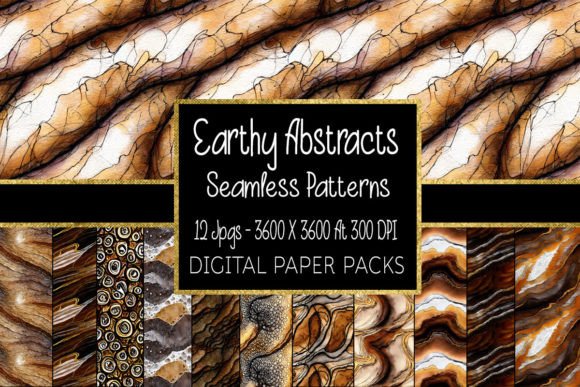Download Earthy Abstract Seamless Patterns - Art Collection