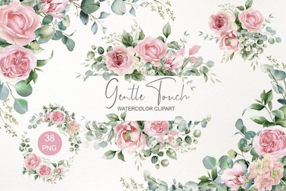 Download Pink Floral Clipart. Watercolor Flowers - Art Collection