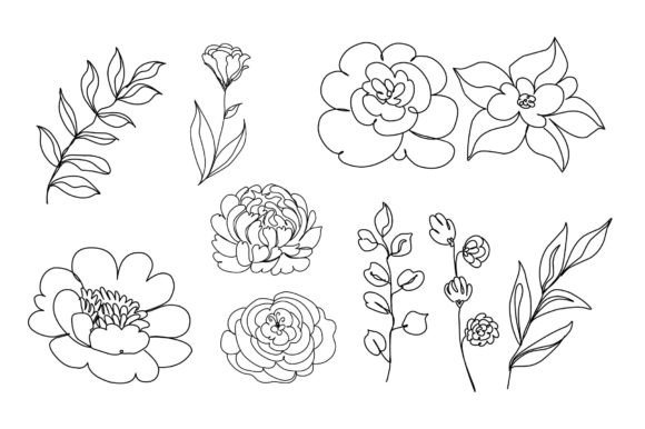 Download Abstract Flower Line Art - Art Collection