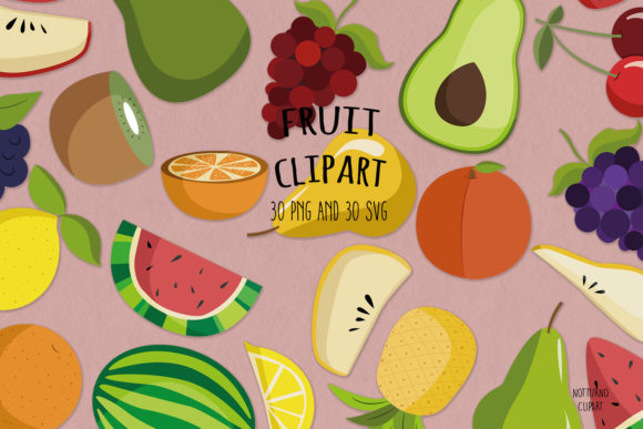 Download Fruits SVG Clipart | Set of 30 - Art Collection