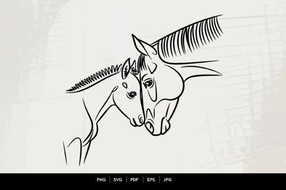 Download Horse Head Line Art Portrait - Art Collection