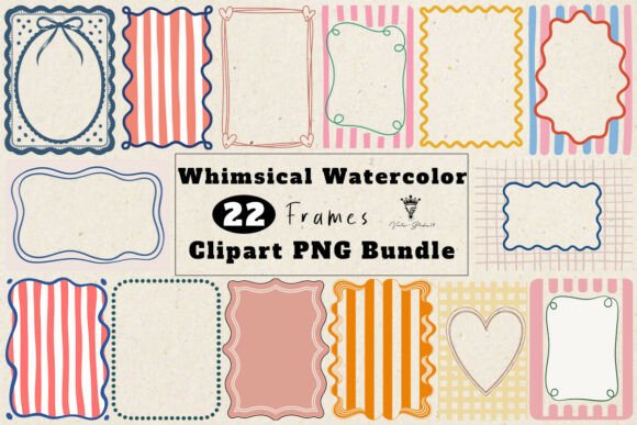 Download Whimsical Watercolor Frame Clipart Set - Art Collection