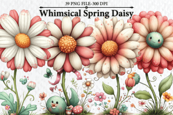 Download Whimsical Spring Daisy Clipart - Art Collection