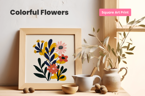 Download Colorful Flowers Art | Modern Art Print - Art Collection