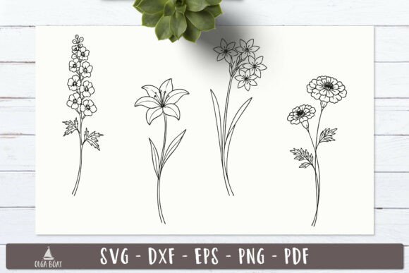 Download Garden SVG Floral Line Art Designs - Art Collection