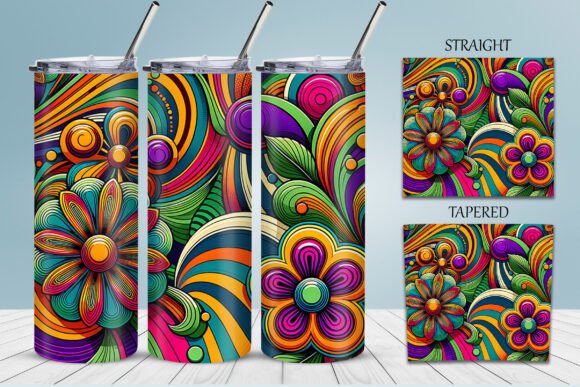 Download Abstract Flower Art Tumbler Sublimation - Art Collection