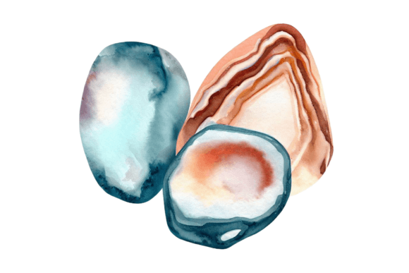Download Watercolor Agate Stones Clipart PNG - Art Collection