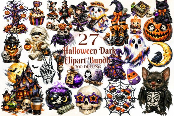 Download Brush Strokes Dark Halloween Clipart - Art Collection