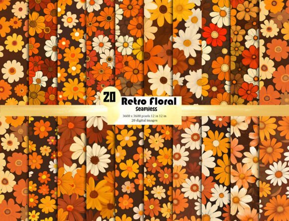 Download Retro Floral Background Pattern Texture - Premium Resources